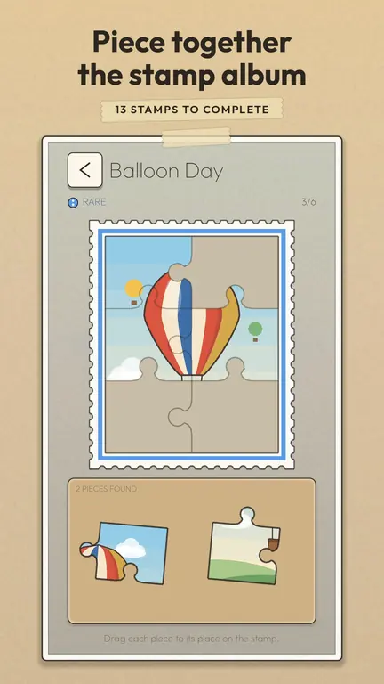 Piece together the stamp album